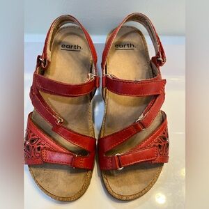 Earth Sandals Sand Maui Red Size 9